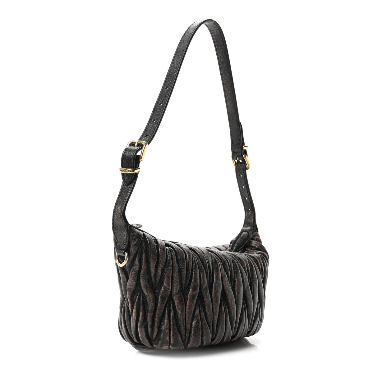 Nappa Matelasse Pouch Sabbia Caffe