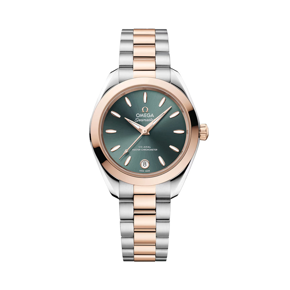 Seamaster Aqua Terra 150M Two-Tone Sedna™ Gold 30mm - Green on Bracelet