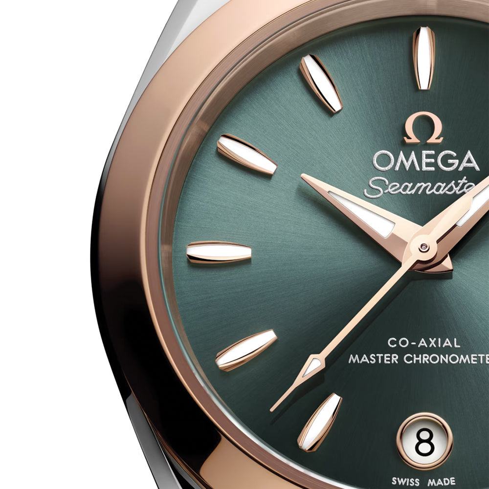Seamaster Aqua Terra 150M Two-Tone Sedna™ Gold 30mm - Green on Bracelet