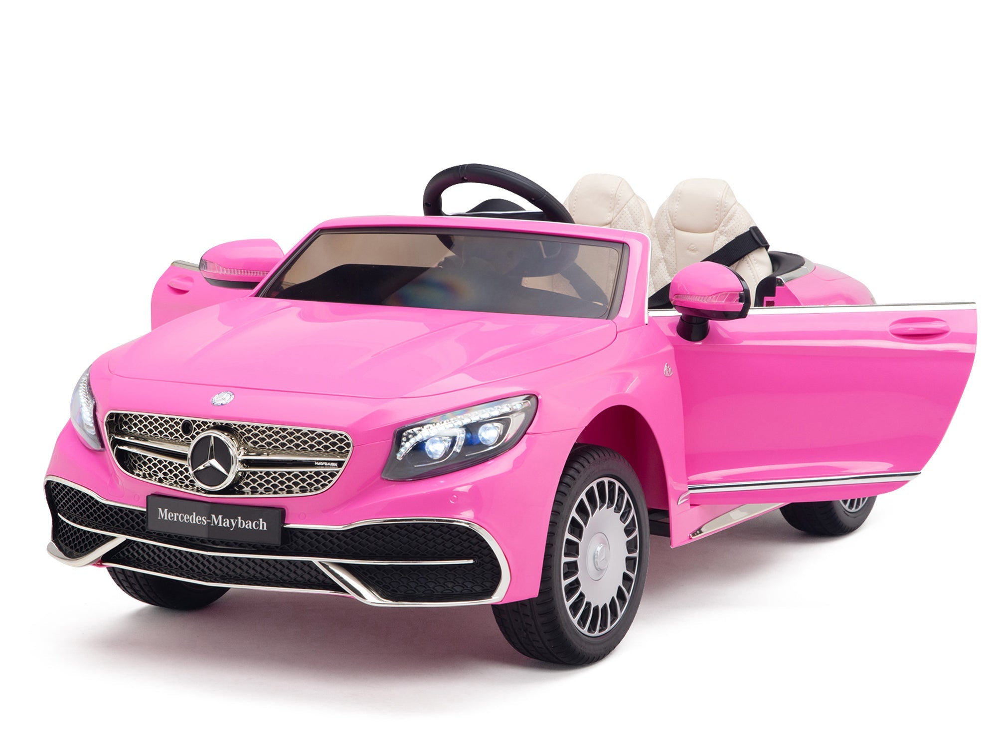 12V Mercedes-Benz Maybach Kids Electric Powered Ride on Car With Remote Control, Radio & MP3 - Pink