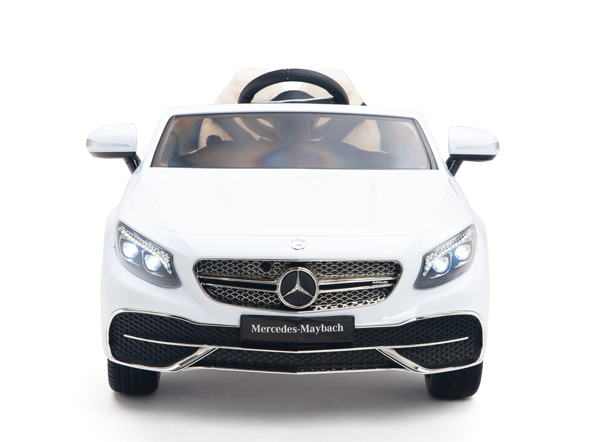 12V Mercedes-Benz Maybach Kids Electric Powered Ride on Car With Remote Control, Radio & MP3 - White