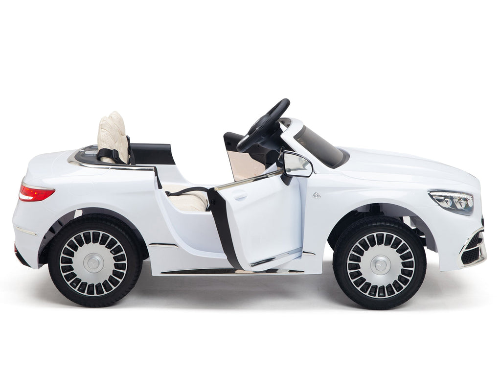 12V Mercedes-Benz Maybach Kids Electric Powered Ride on Car With Remote Control, Radio & MP3 - White
