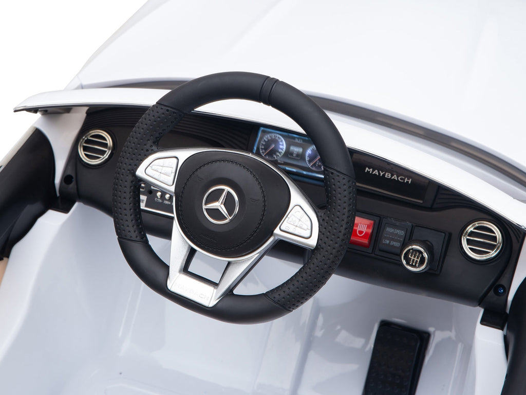 12V Mercedes-Benz Maybach Kids Electric Powered Ride on Car With Remote Control, Radio & MP3 - White
