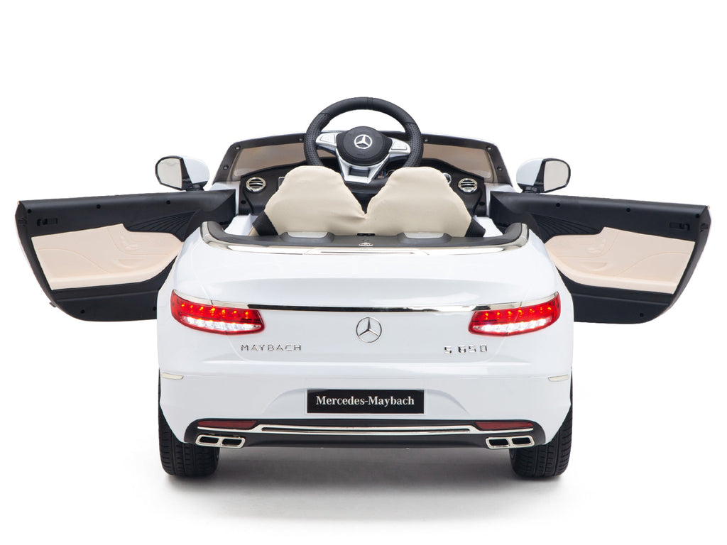 12V Mercedes-Benz Maybach Kids Electric Powered Ride on Car With Remote Control, Radio & MP3 - White