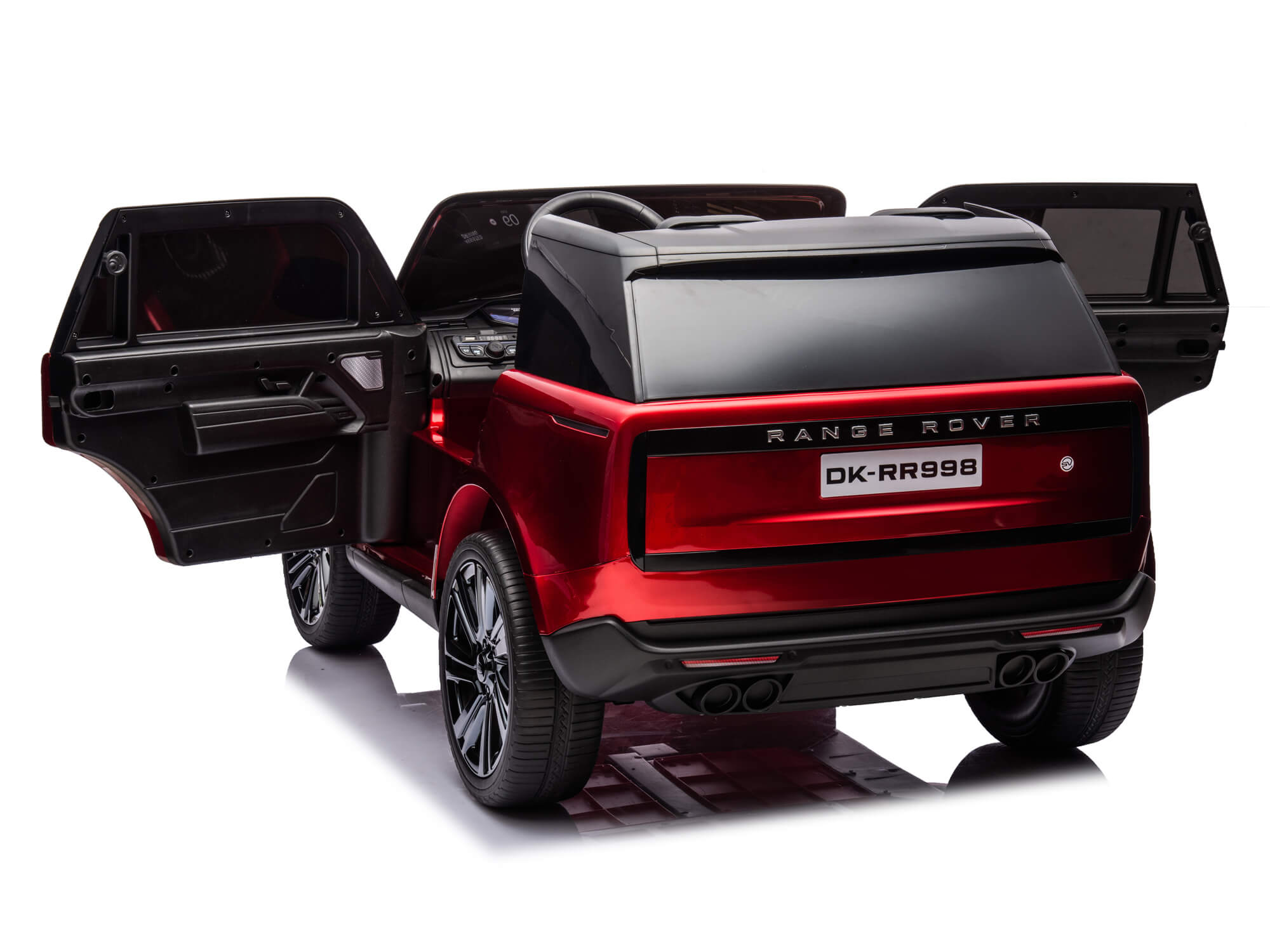 24V Land Rover Kids Electric Ride On SUV with Remote Control - Burgundy