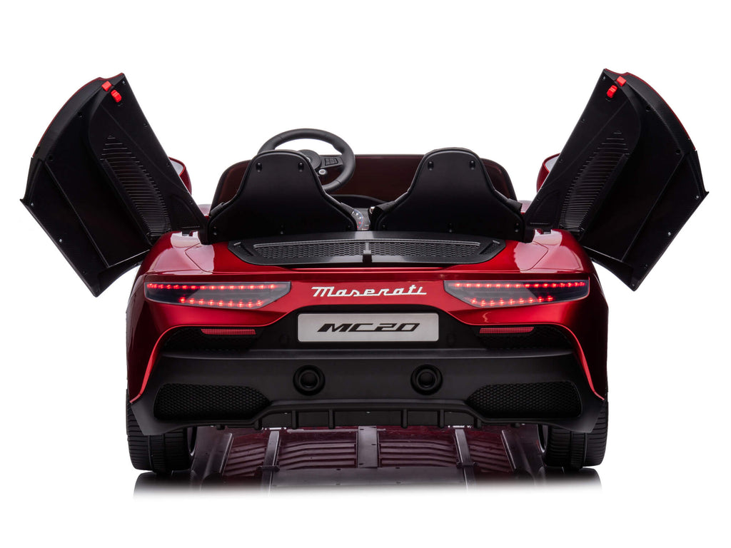 24V Maserati MC20 Two-Seater Kids Ride On Car with Remote - Burgundy