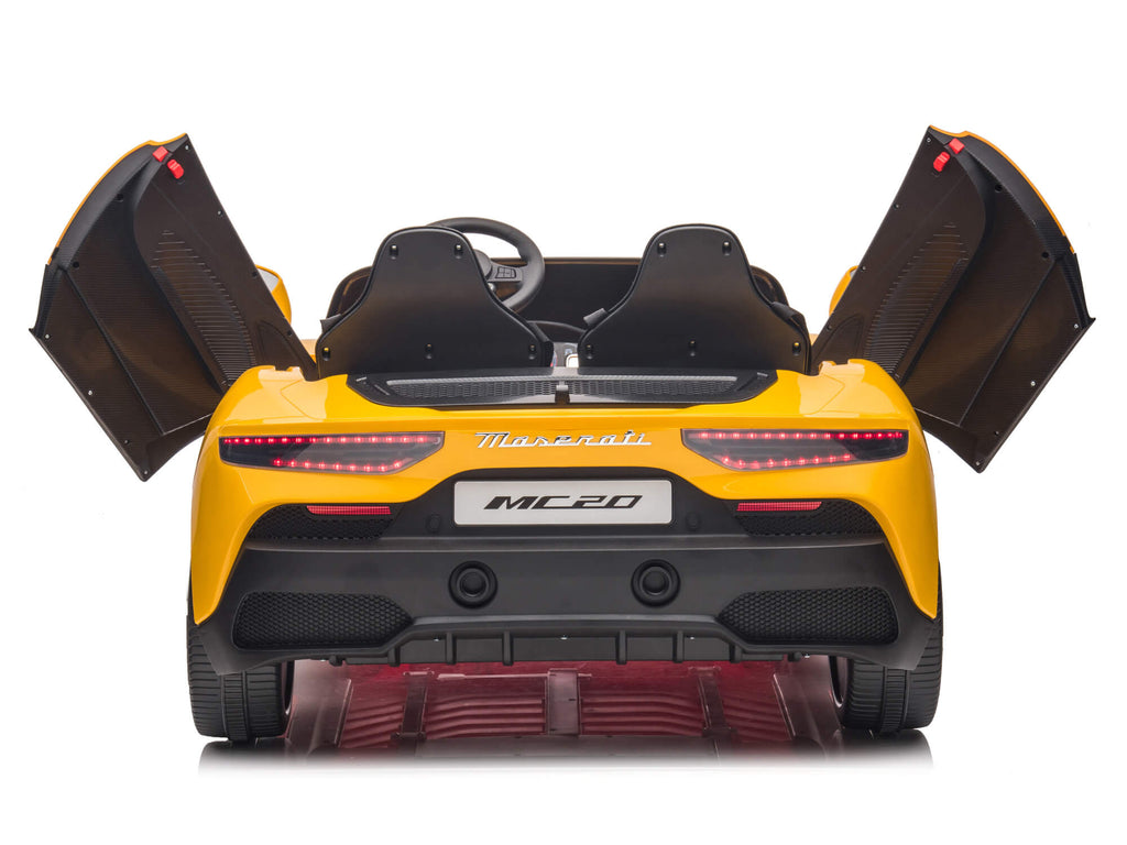 24V Maserati MC20 Two-Seater Kids Ride On Car with Remote - Yellow