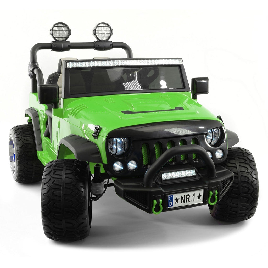 Trail Explorer 24V Kids Ride-On Car Truck with R/C Parental Remote | Green