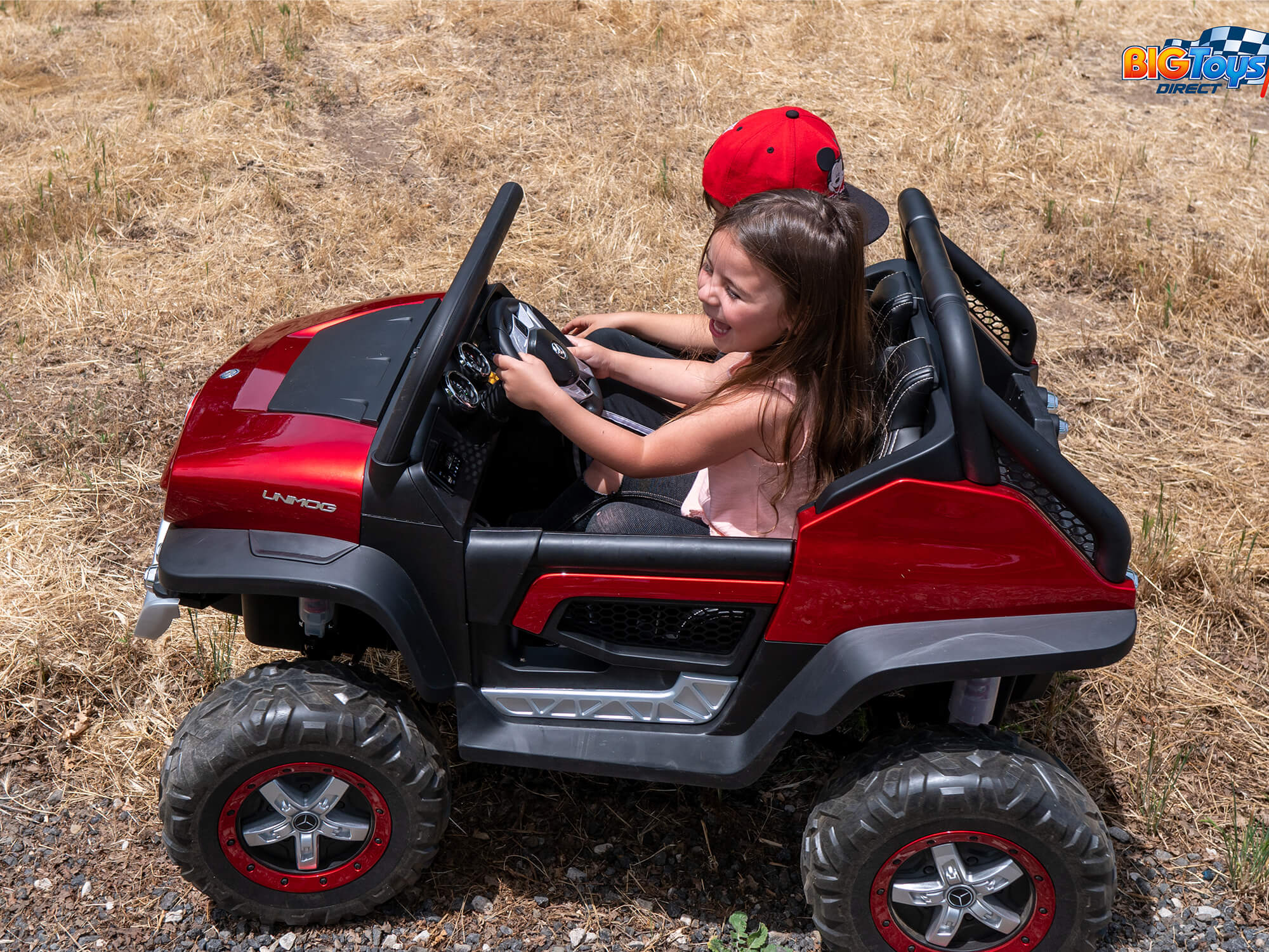 24V Mercedes Benz UNIMOG Kids Ride On UTV with Remote - Red