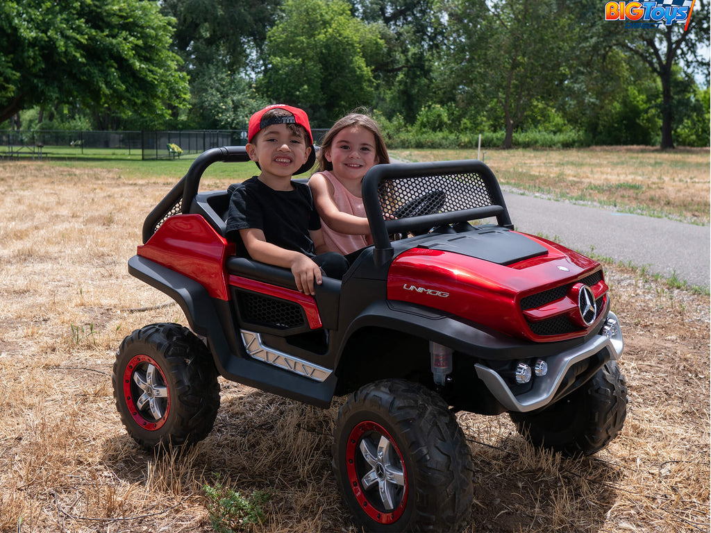 24V Mercedes Benz UNIMOG Kids Ride On UTV with Remote - Black