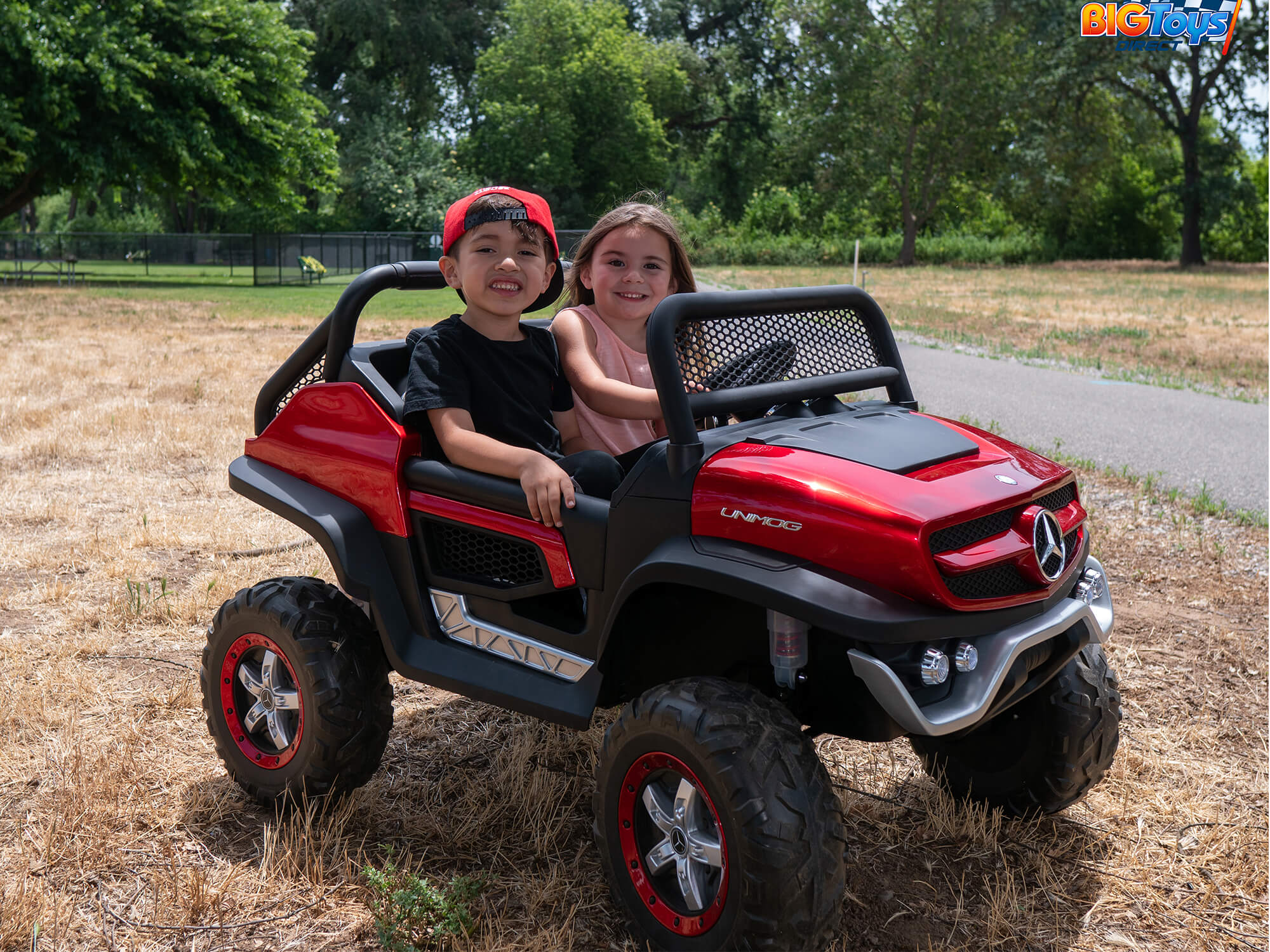 24V Mercedes Benz UNIMOG Kids Ride On UTV with Remote - Black