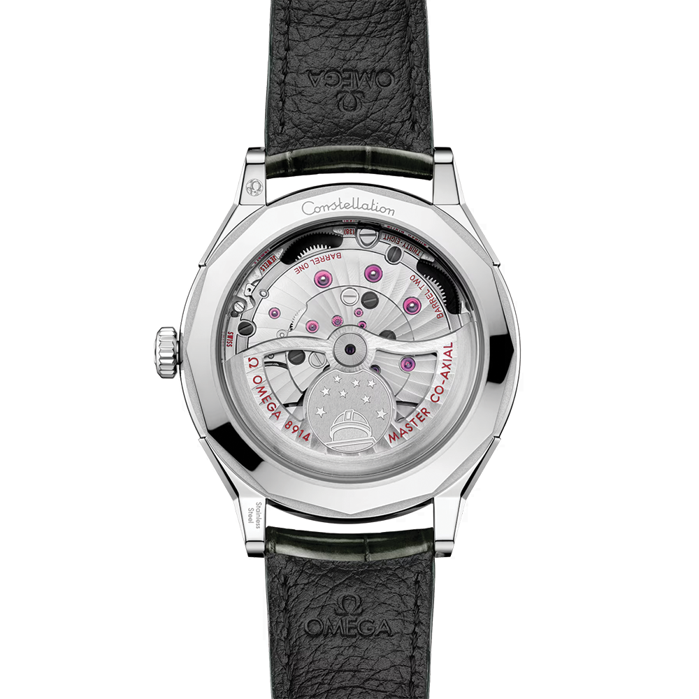 Constellation Observatory 39.4mm - White, Sedna™ Gold Accents on Leather Strap
