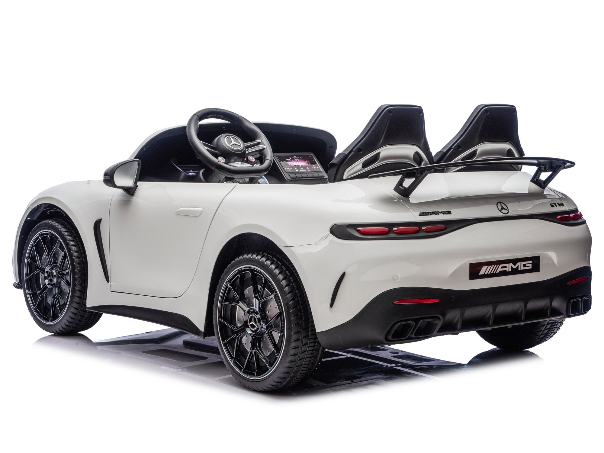 24V Mercedes AMG GT 63 Kids 2-Seater Ride On-Car - White