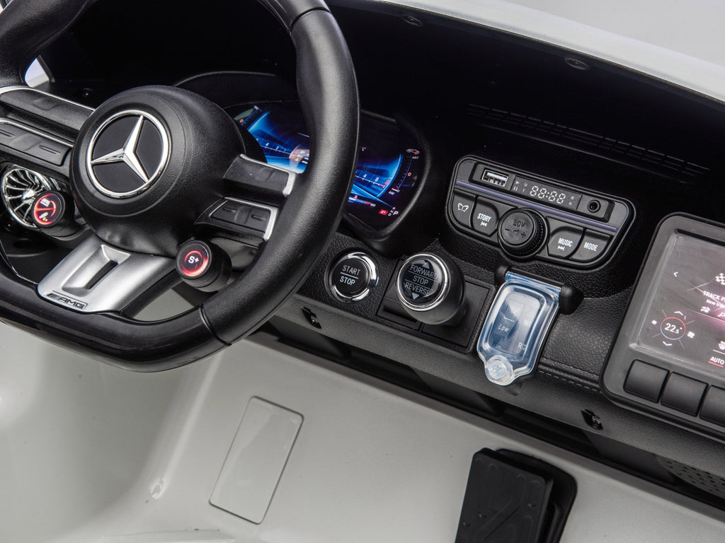 24V Mercedes AMG GT 63 Kids 2-Seater Ride On-Car - White