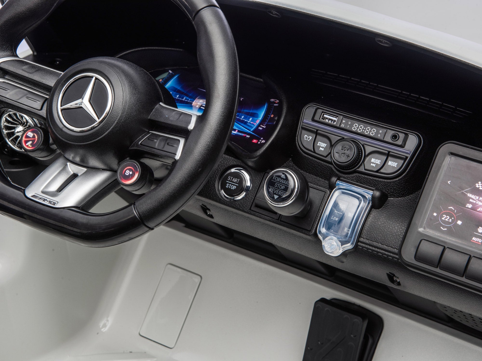 24V Mercedes AMG GT 63 Kids 2-Seater Ride On-Car - White