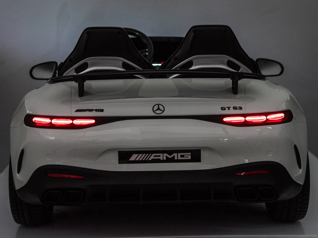 24V Mercedes AMG GT 63 Kids 2-Seater Ride On-Car - White