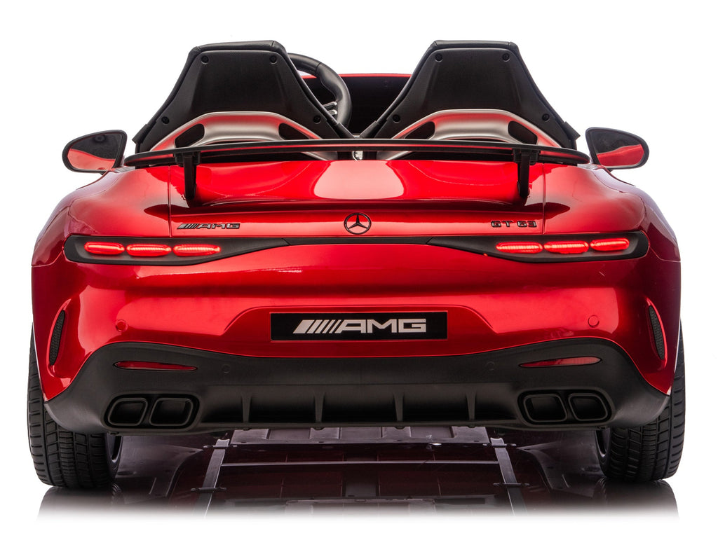 24V Mercedes AMG GT 63 Kids 2-Seater Ride On-Car - Burgundy