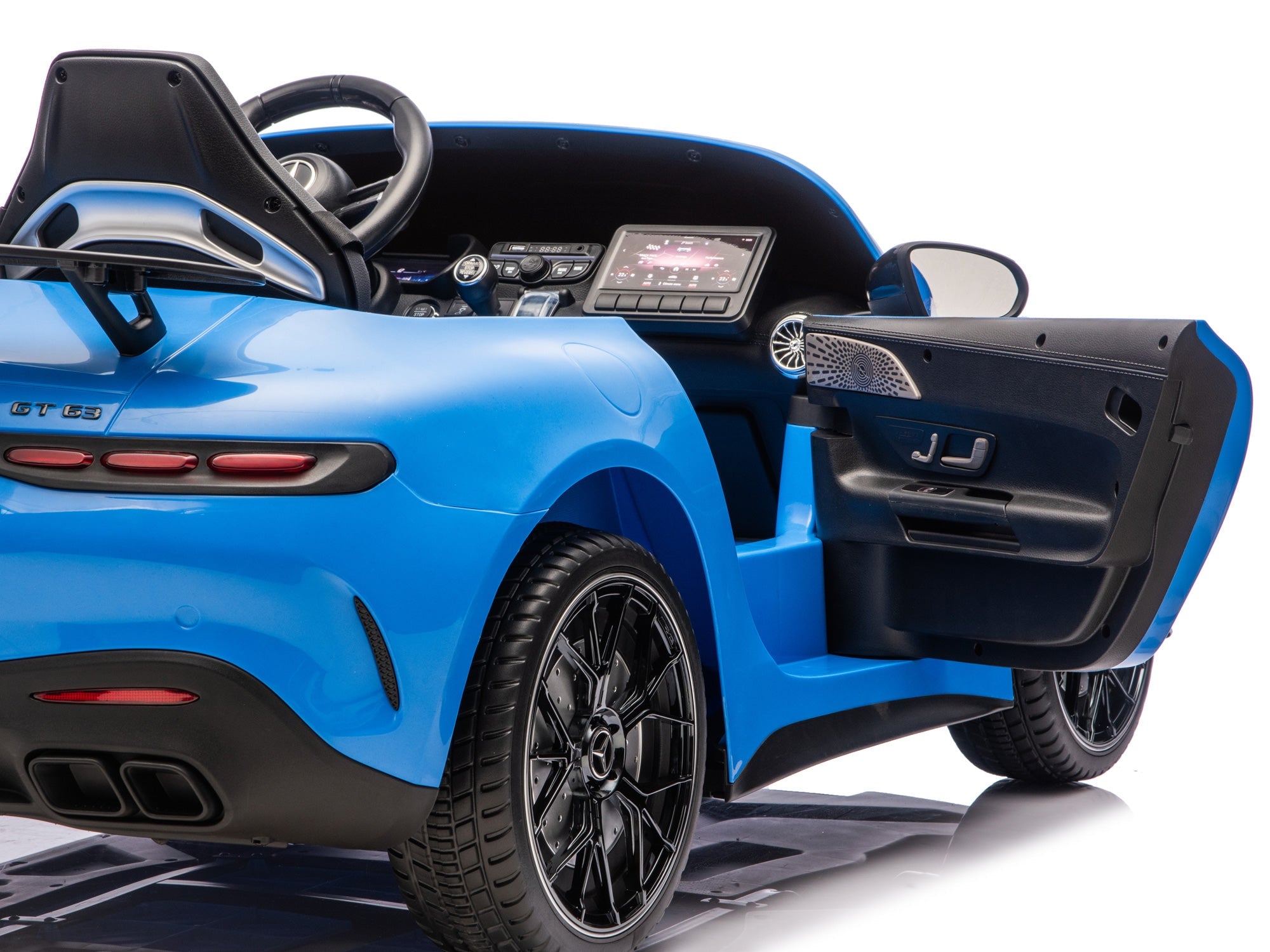 24V Mercedes AMG GT 63 Kids 2-Seater Ride On-Car - Blue