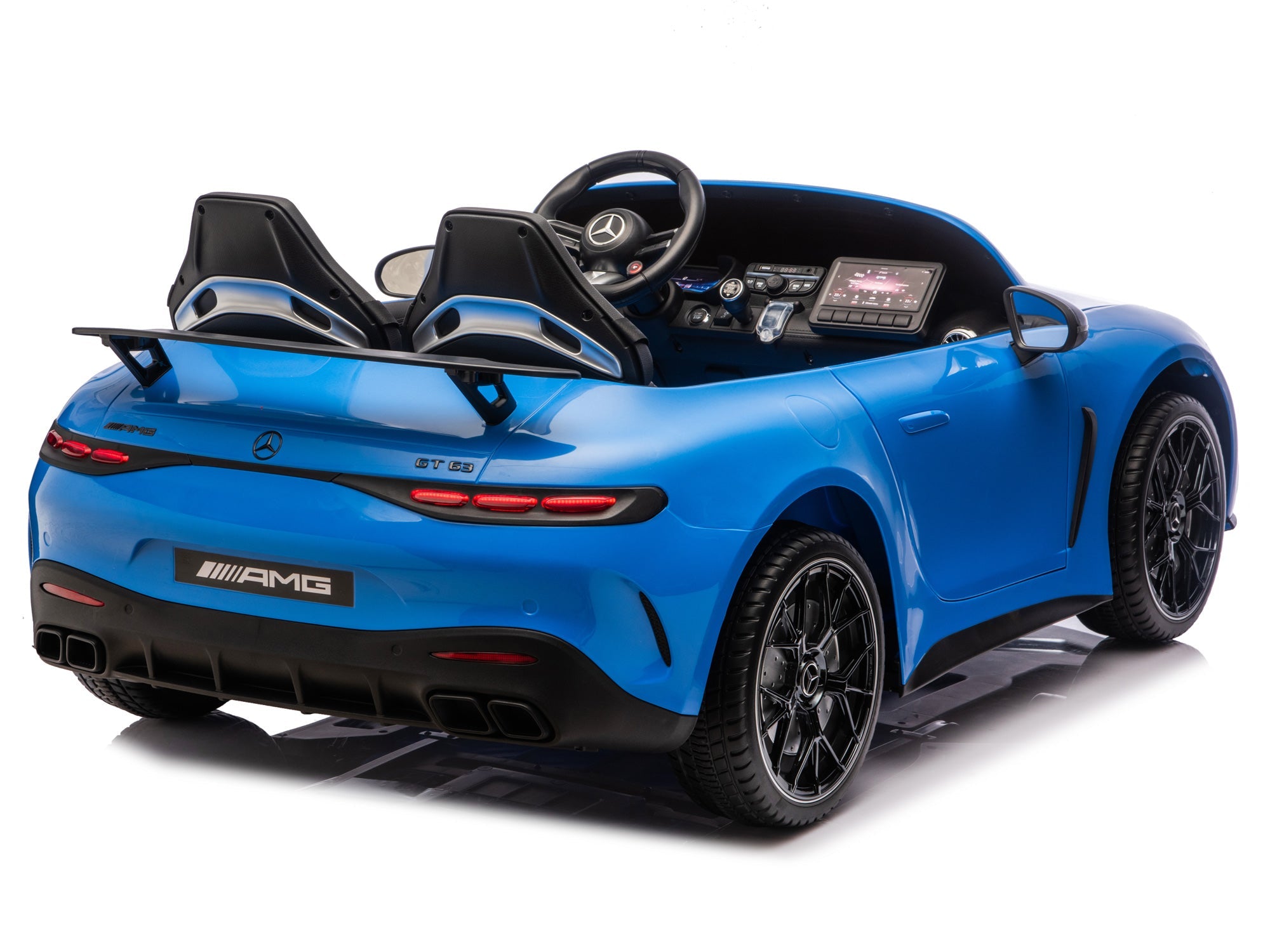 24V Mercedes AMG GT 63 Kids 2-Seater Ride On-Car - Blue