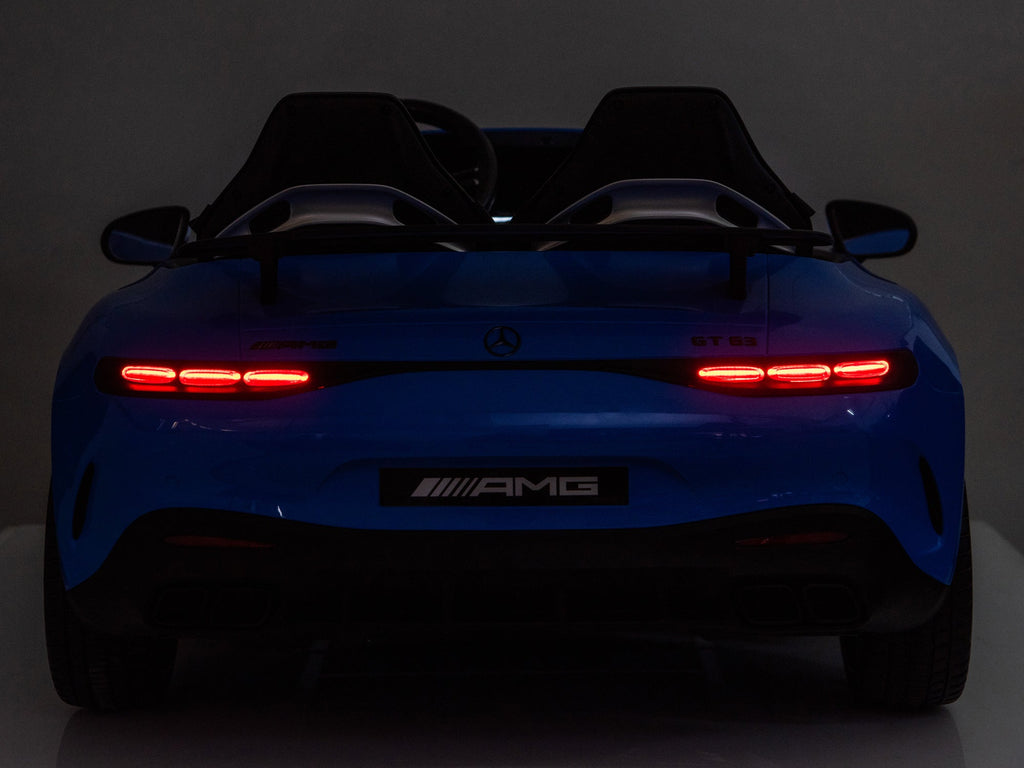 24V Mercedes AMG GT 63 Kids 2-Seater Ride On-Car - Blue