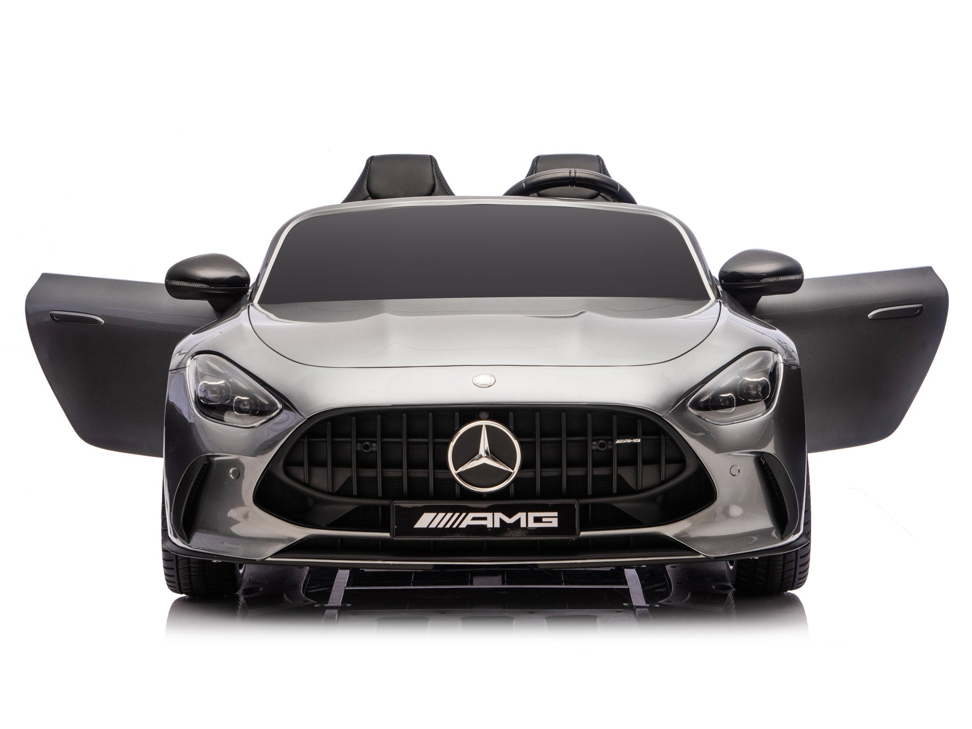 24V Mercedes AMG GT 63 Kids 2-Seater Ride On-Car - Silver