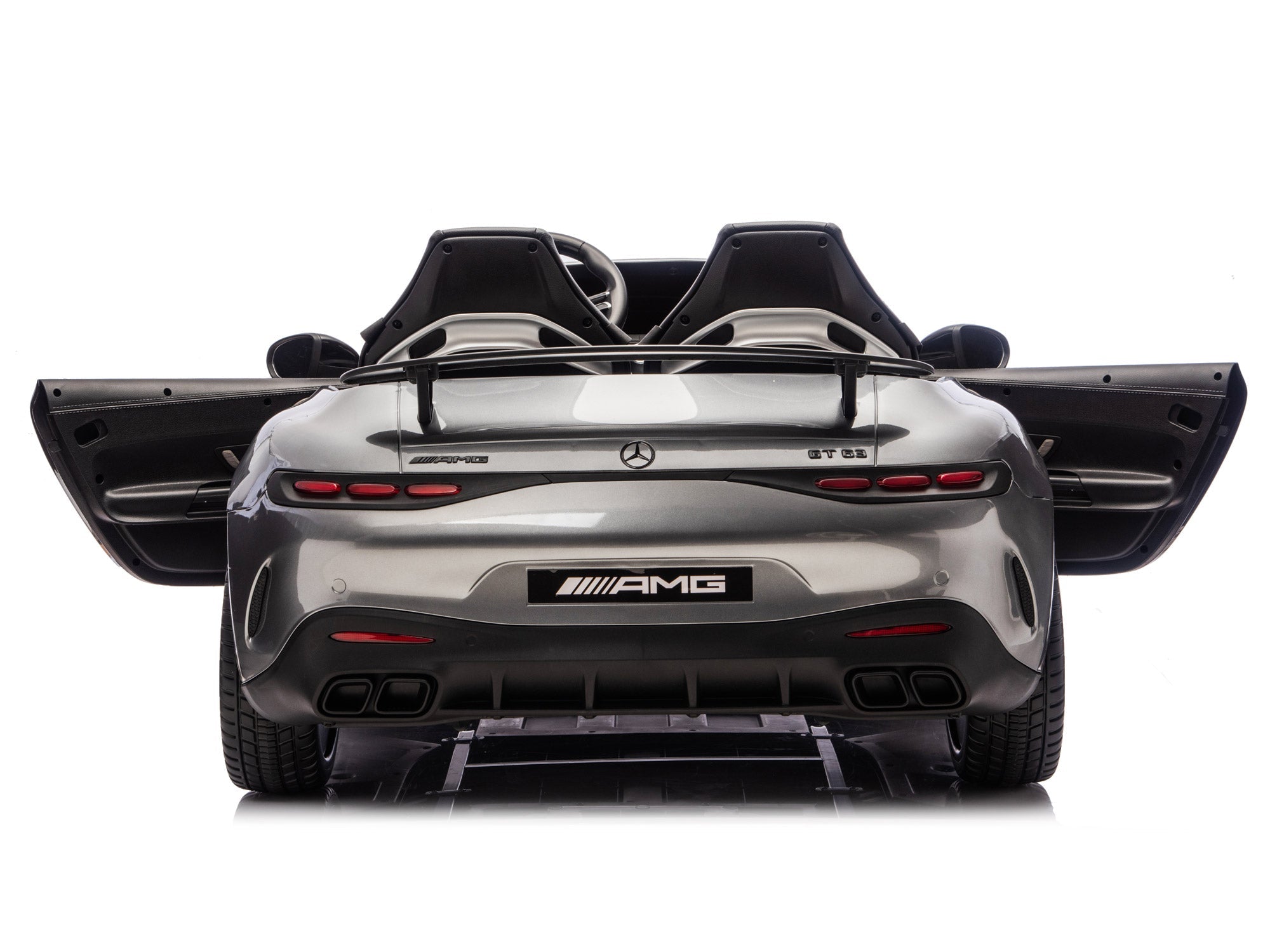 24V Mercedes AMG GT 63 Kids 2-Seater Ride On-Car - Silver