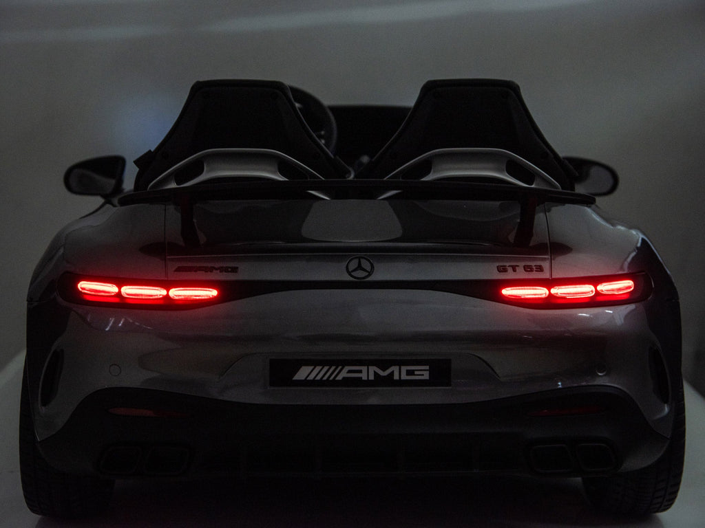 24V Mercedes AMG GT 63 Kids 2-Seater Ride On-Car - Silver