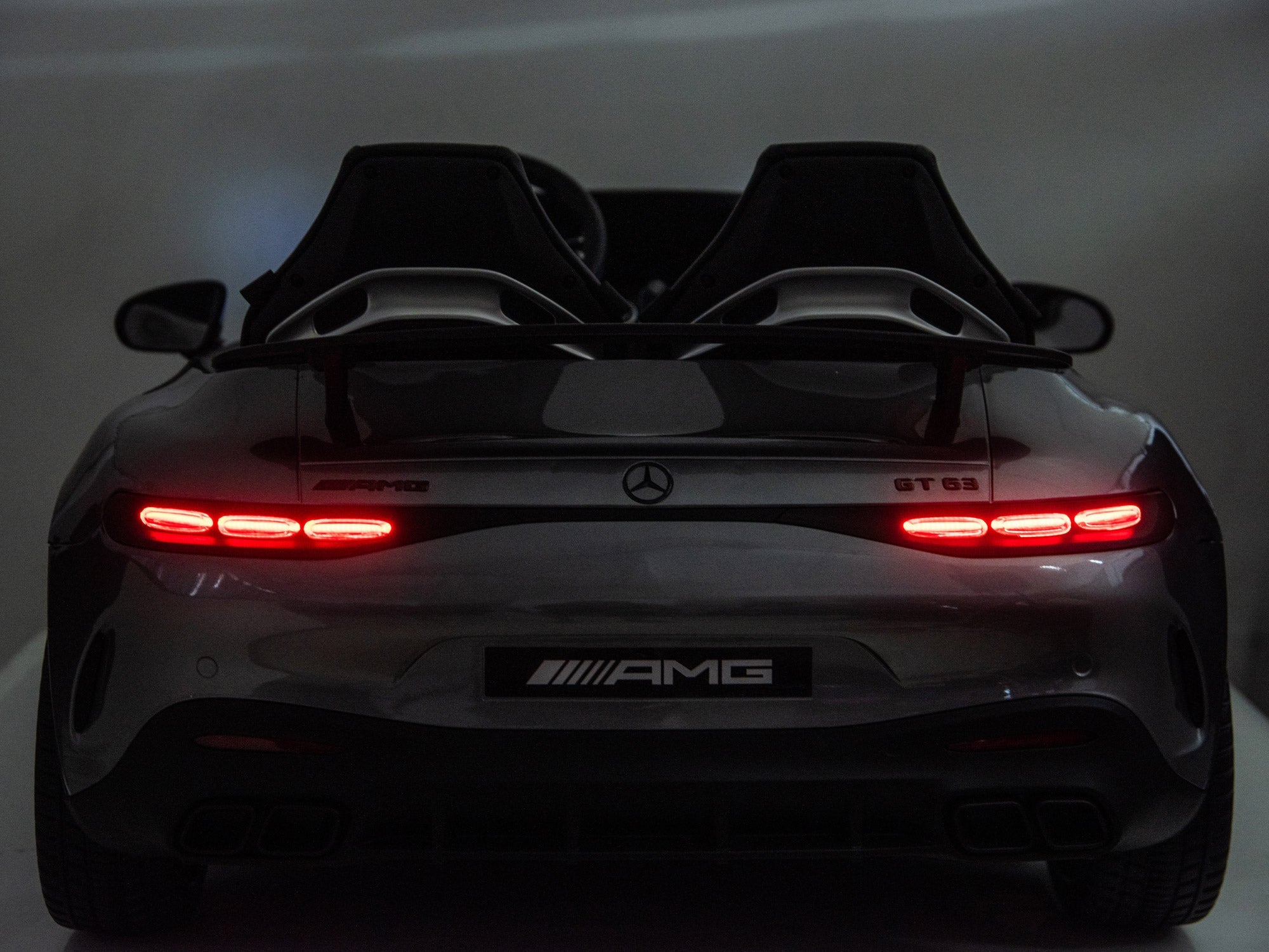24V Mercedes AMG GT 63 Kids 2-Seater Ride On-Car - Silver