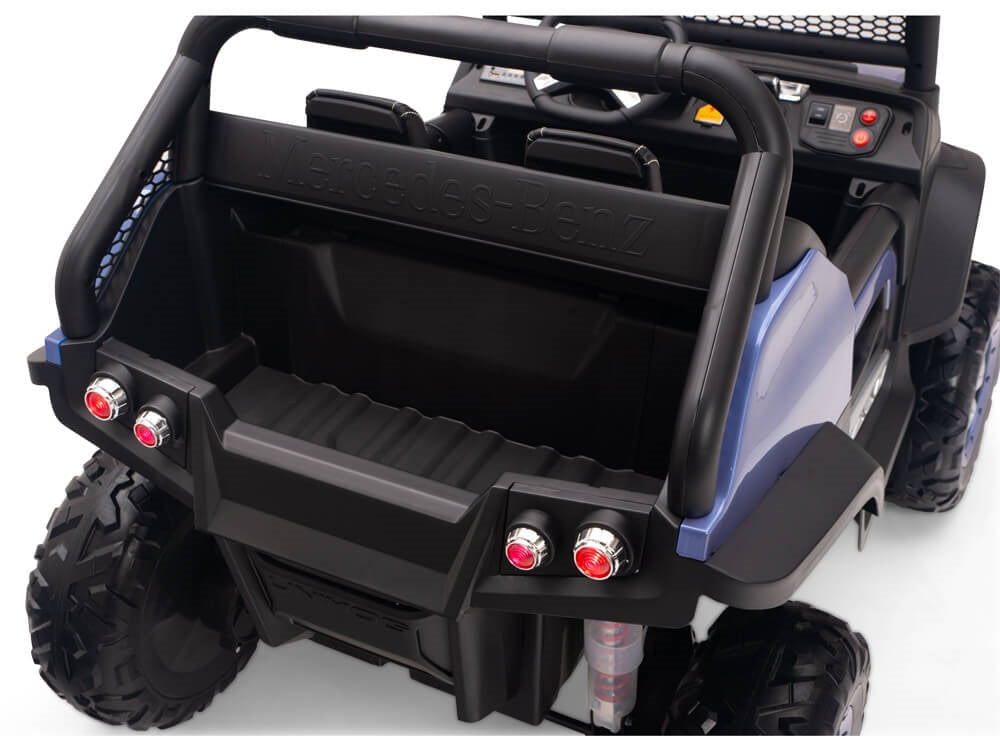 24V Mercedes Benz UNIMOG Kids Ride On UTV with Remote - Blue
