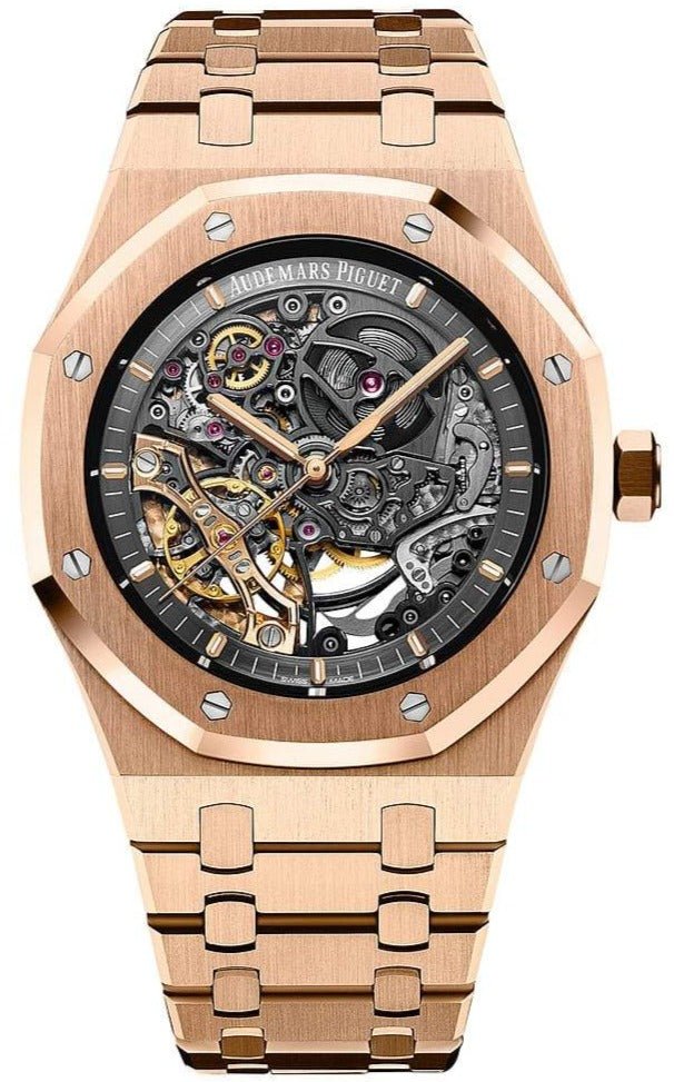 Audemars Piguet Royal Oak Rose Gold 41mm Double Balance Wheel Openwork Skeleton (Ref # 15407OR.OO.1220OR.01