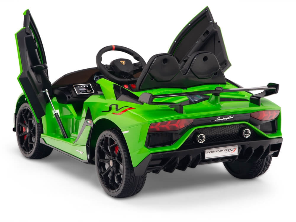 12V Lamborghini Aventador SVJ Kids Ride On Sports Car with Remote - Green
