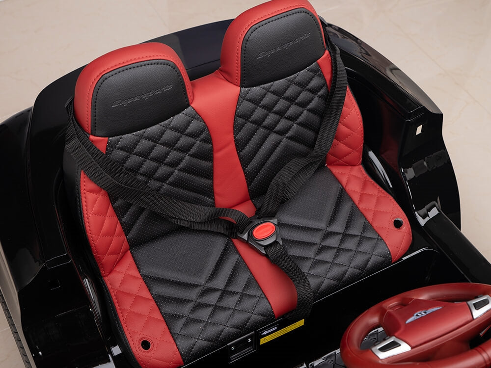 12V Bentley Continental Supersports Kids Battery Operated Ride On Car with Remote - Black