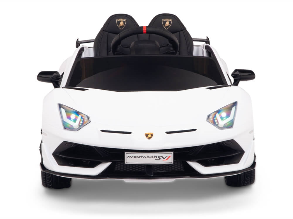 12V Lamborghini Aventador SVJ Kids Ride On Sports Car with Remote - White