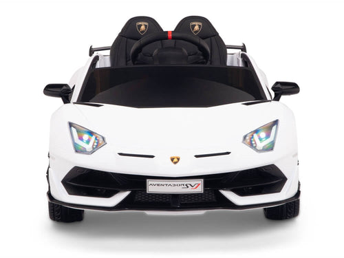 12V Lamborghini Aventador SVJ Kids Ride On Sports Car with Remote - White