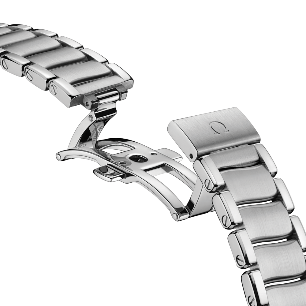 De Ville Ladymatic 34mm - White, Mother-of-Pearl w/ Diamonds and Diamond Bezel on Bracelet