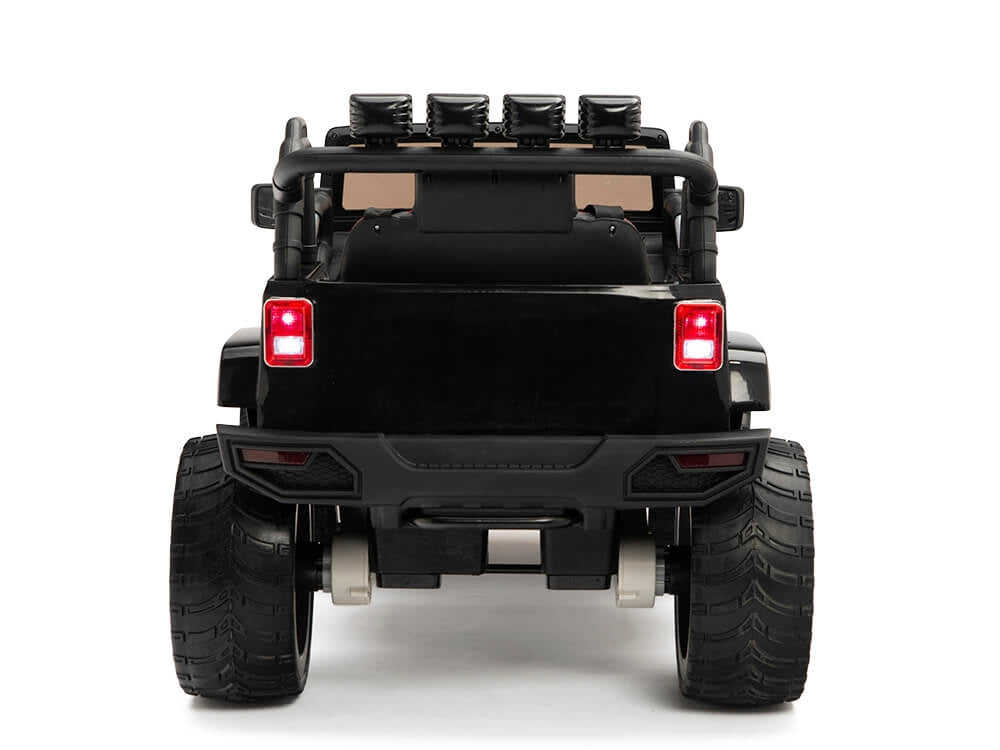 4WD Kids Battery Operated Ride On Truck with EVA Wheels and Remote Control - Black