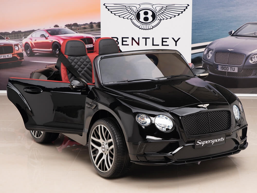 12V Bentley Continental Supersports Kids Battery Operated Ride On Car with Remote - Black