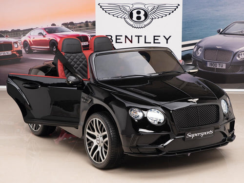 12V Bentley Continental Supersports Kids Battery Operated Ride On Car with Remote - Black