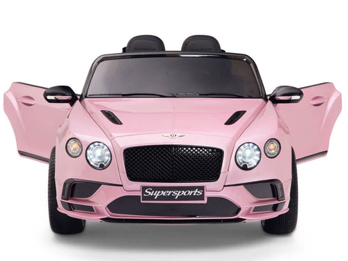 12V Bentley Continental Supersports Kids Battery Operated Ride On Car with Remote - Pink