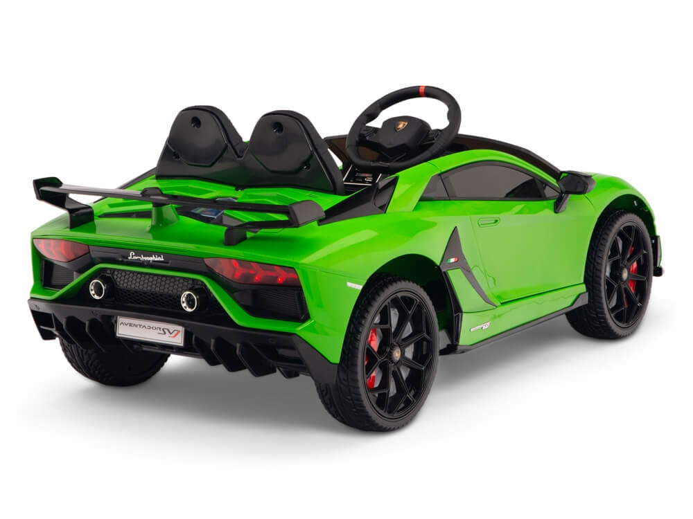 12V Lamborghini Aventador SVJ Kids Ride On Sports Car with Remote - Green