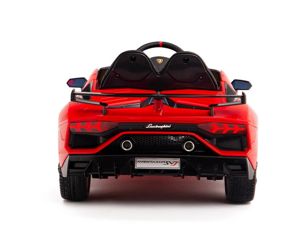 12V Lamborghini Aventador SVJ Kids Ride On Sports Car with Remote - Red