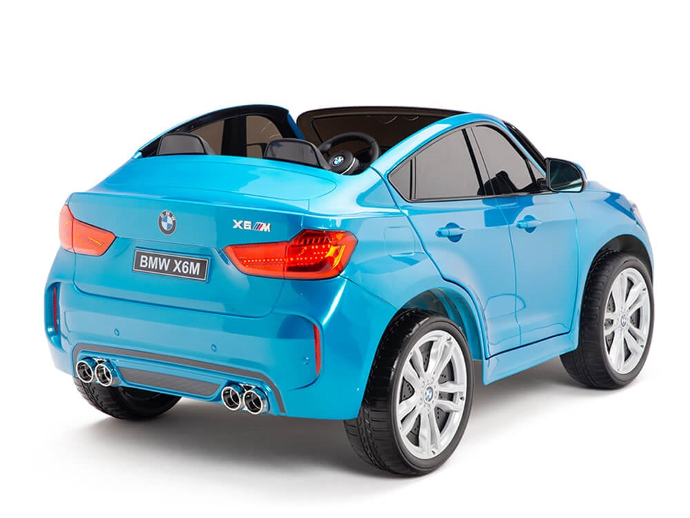 Two Seat BMW X6M Kids 12V Ride On Car with Remote - Blue
