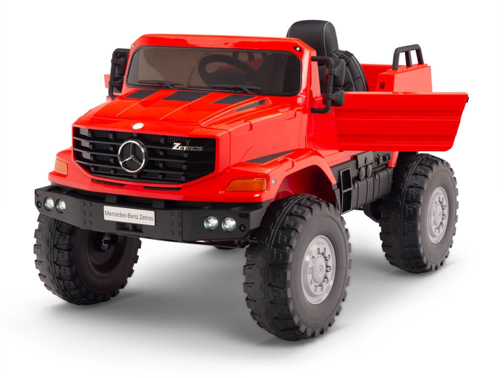 12V Mercedes-Benz Zetros Kids Electric Ride On Truck with Remote Control - Red