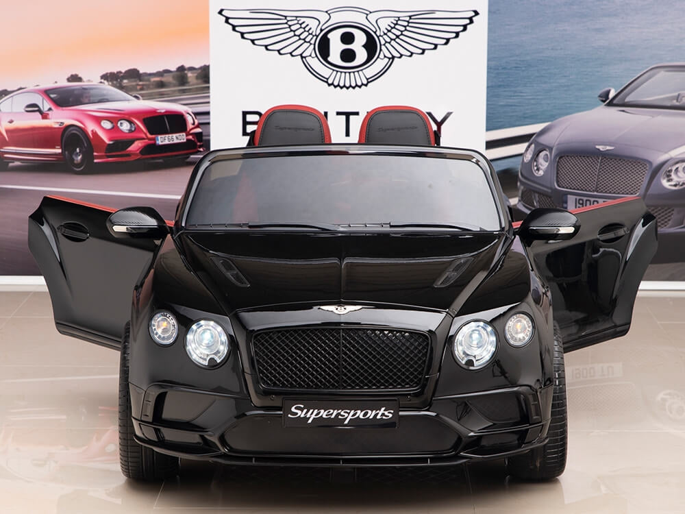 12V Bentley Continental Supersports Kids Battery Operated Ride On Car with Remote - Black