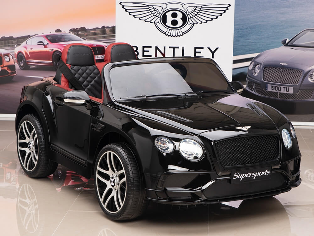 12V Bentley Continental Supersports Kids Battery Operated Ride On Car with Remote - Black