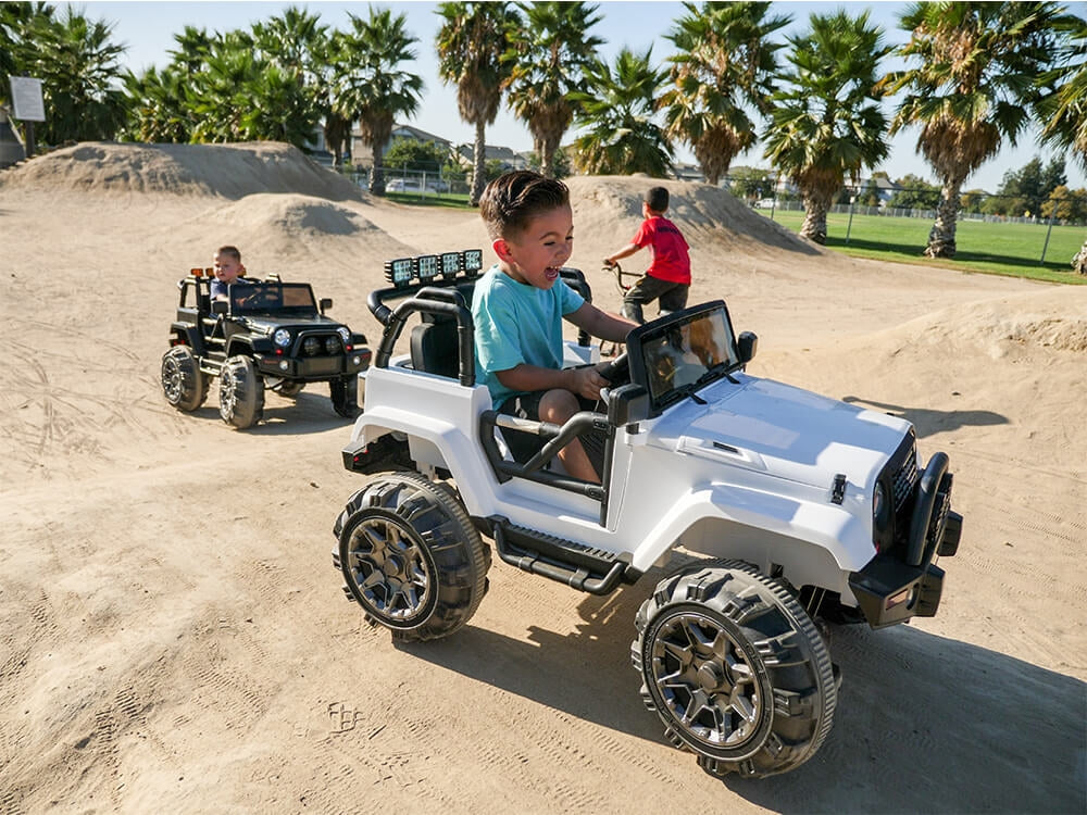 Kids 12V Battery Powered Ride On Truck with Big Wheels RC / Remote Control - Black