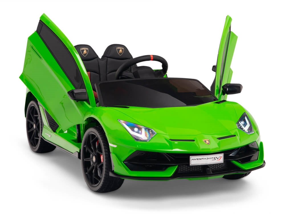 12V Lamborghini Aventador SVJ Kids Ride On Sports Car with Remote - Green