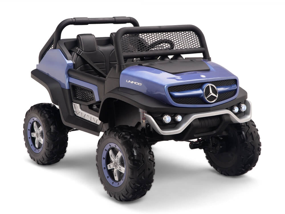 24V Mercedes Benz UNIMOG Kids Ride On UTV with Remote - Blue