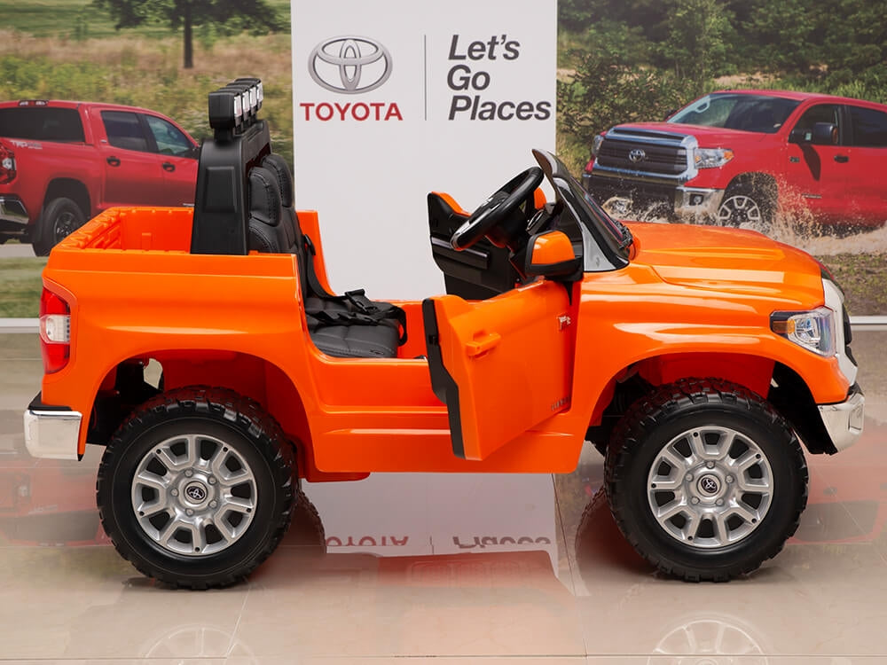 12V Kids Battery Powered Remote Control SPECIAL EDITION Toyota Tundra Ride On Truck - Orange