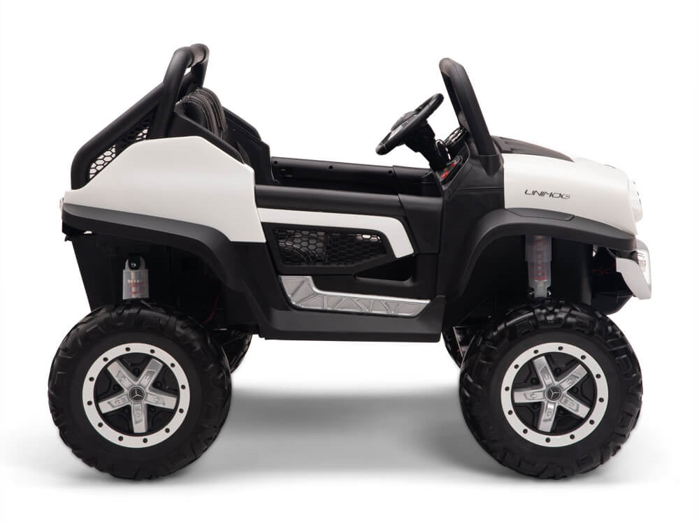 24V Mercedes Benz UNIMOG Kids Ride On UTV with Remote - White